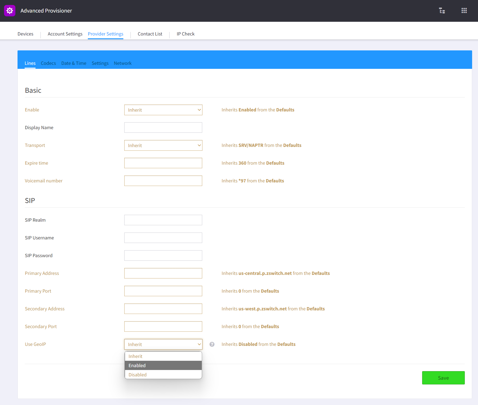 Enabling GeoIP